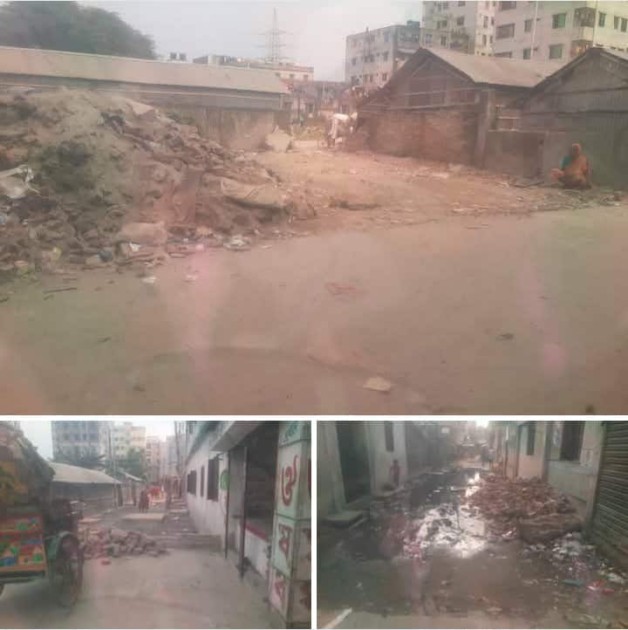 ঢাকা হাজারীবাগ হাজী ফালুমিয়া রোডের সরকারী কাজের ধীরগতি: এলাকার মুসল্লীদের নামাজের স্থান মসজিদের কাজ আজও শুরু করতে পারছেনা মুসল্লীরা